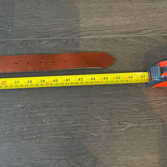 Eddie Bauer leather Belt with buckle (Canada Goose design) size 38 - Picture 14 of 14